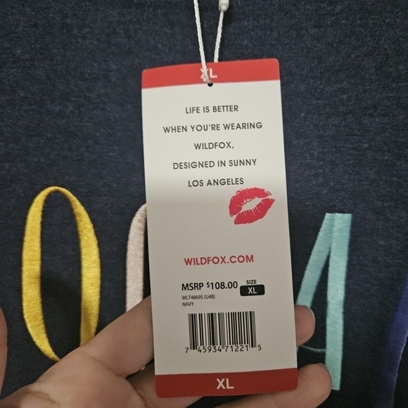 NWT Wildfox sweatshirt size xl - Picture 3 of 9